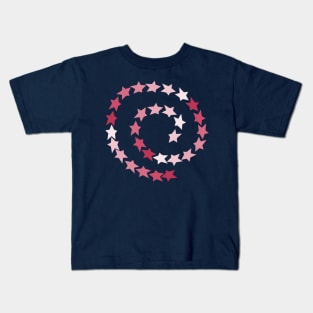 Viva Magenta Spiral of Stars Kids T-Shirt